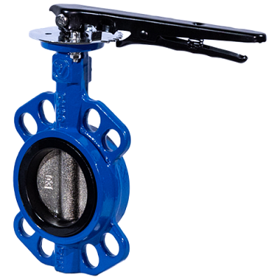 Затвор дисковый Ridval тип RVB 01 DN065 PN16,корпус чугун, диск чугун, EPDM СИНИЙ