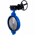 Затвор дисковый Ridval тип RVB 01 DN400 PN16,корпус чугун, диск чугун, EPDM, Редуктор СИНИЙ