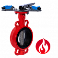 Затвор дисковый межфланцевый Ridval RVB 01 DN100 корп чугун, диск чугун,с УКП о/з.IP64 КРАСНЫЙ